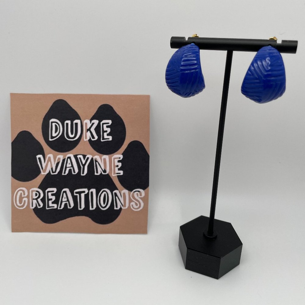 Vintage Blue Acrylic Earrings
